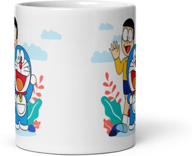 Mr UVD Nobita And Doraemon Cartoon Character Ceramic Coffee Mug - Image 3