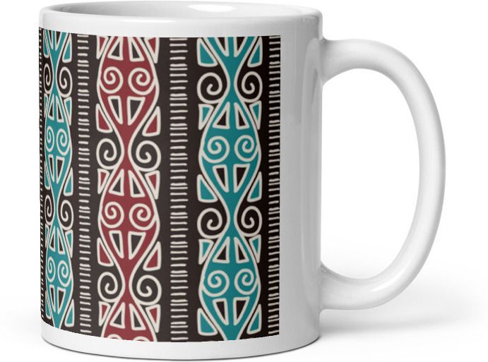 Mr UVD Papua Pattern Ceramic Coffee Mug - Image 3