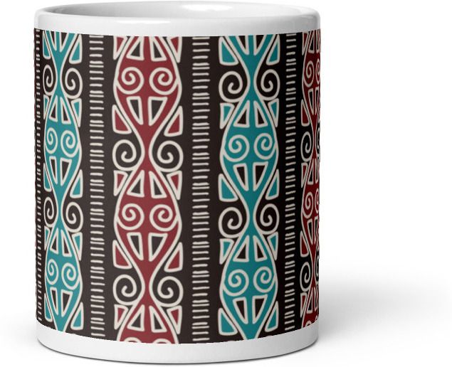 Mr UVD Papua Pattern Ceramic Coffee Mug - Image 2
