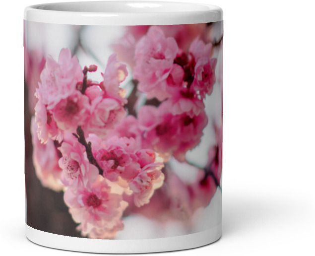 Mr UVD Pink Flower Ceramic Coffee Mug - Image 2
