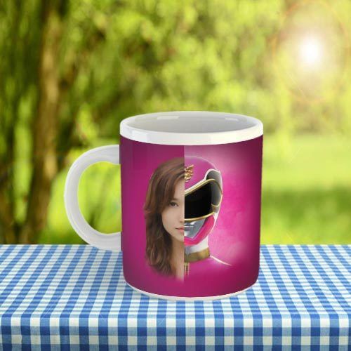 Mr UVD Power Ranger CCD4 Cartoon Printed 11 oz White Ceramic Coffee Mug Ceramic Coffee Mug - Image 2