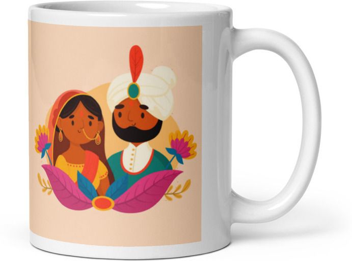 Mr UVD Punjabi Couples Marriage Ceramic Coffee Mug - Image 3
