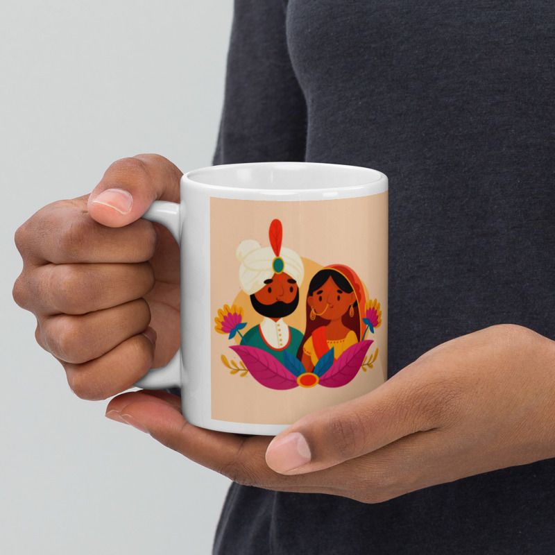 Mr UVD Punjabi Couples Marriage Ceramic Coffee Mug - Image 4