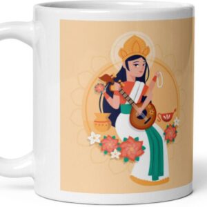 Mr UVD Sarasvati Mata With Veena Ceramic Coffee Mug